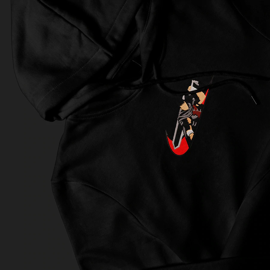 LIMITED GUTS AND SWORD X EMBROIDERED ANIME HOODIE