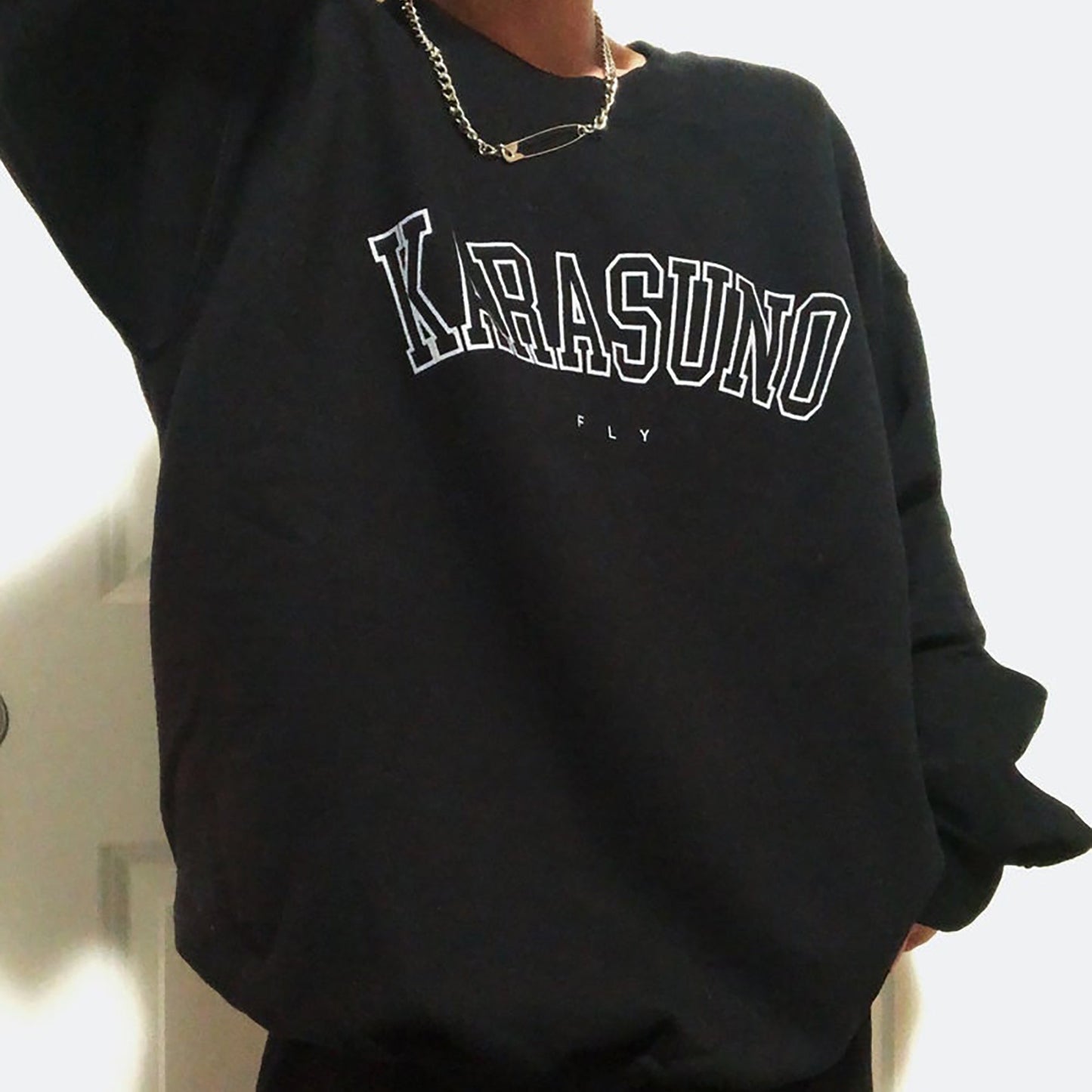 Haikyuu!! Karasuno Volleyball Embroidered Crewneck