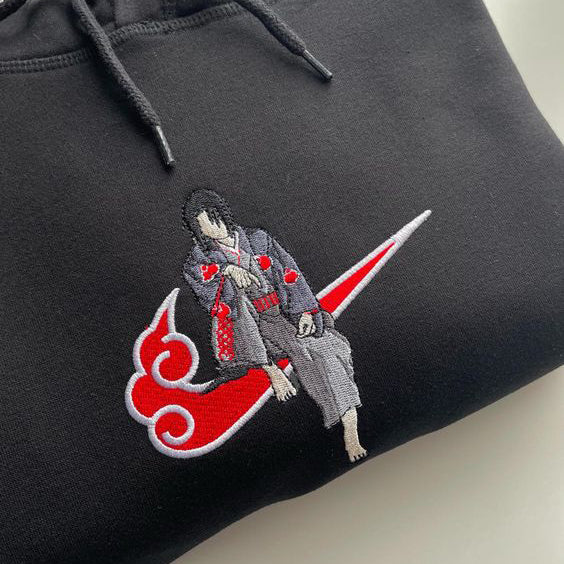 Limited Naruto Akatsuki Cloud Itachi Uchiha EMBROIDERED ANIME HOODIE